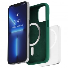 PURO ICON MAG - Etui iPhone 14 Pro MagSafe (Dark green)