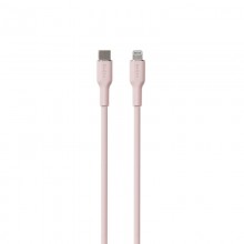 PURO ICON Soft Cable – Kabel USB-C do Lightning MFi 1.5 m (Dusty Pink)