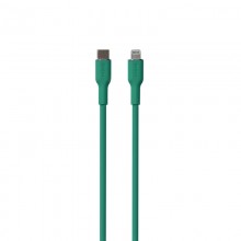 PURO ICON Soft Cable – Kabel USB-C do Lightning MFi 1.5 m (Jade)