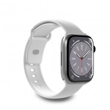 PURO ICON - Elastyczny pasek do Apple Watch 38/40/41 mm (S/M & M/L) (White)