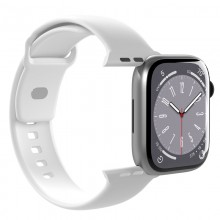 PURO ICON - Elastyczny pasek do Apple Watch 42/44/45/49 mm (S/M & M/L) (White)