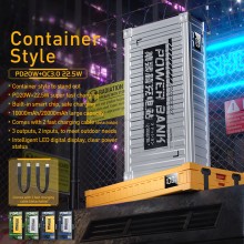WEKOME WP-339 Container Series - Power bank 10000 mAh Super Charging z wbudowanym kablem USB-C & Lightning PD 20W + QC 22.5W (Sr
