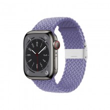 Crong Wave Band – Pleciony pasek do Apple Watch 38/40/41 mm (fioletowy)